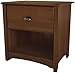 South Shore Willow 1-Drawer Nightstand-Sumptuous Cherry