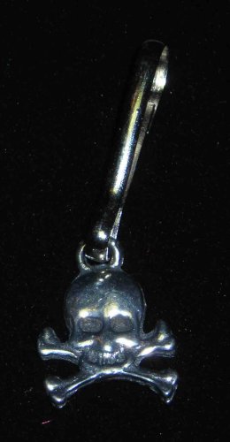 Skull and Crossbones PIRATE Jolly Roger HORSE HALTER Charm pewter
