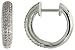 14k White Gold 5/8 (15mm) tall Huggie Earrings, w/ 0.30 Carat Round Brilliant Diamonds