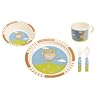 Playshoes 4010952309973 Baby-Teller-Set 5-teilig aus Melamin mit tollem Elefantenmotiv