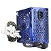 Blue Star 650W 20+4-pin Blue LED Fan ATX Power Supply w/SATA & PCIe (Blue)