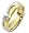 6.5mm Wide Wave Style Titanium & 18 Karat Yellow Gold Wedding Band - 12.25