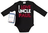from Spoilt Rotten Spoilt Rotten - PERSONALISED I Love Uncle Paul Baby Babygrow Funny Slogan 100 Organic Sizes 6-12 months BLACK + in funky Milk Carton