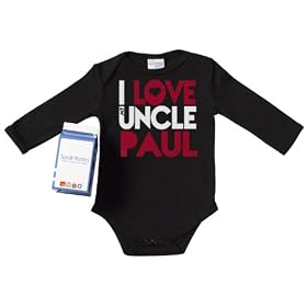 Spoilt Rotten - PERSONALISED I Love Uncle Paul Baby Babygrow Funny Slogan 100% Organic Sizes 6-12 months BLACK + in funky Milk Carton