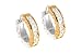 Sterling Silver Two Tone Huggy Earrings