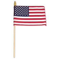USA stick flag 4in x 6in Standard with spear tip
