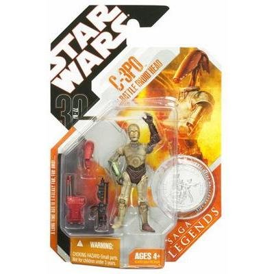 C-3PO with Battle Droid Head 30th Anniversary Star Wars Action Figure with Exclusive Collector Coin