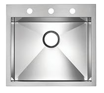 Big Sale Best Cheap Deals Blanco BL516196 BlancoPrecision MicroEdge 20-Inch Single Bowl Sink with 3-Hole Ledge, Satin Polished