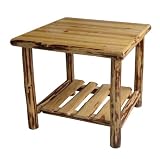 Rush Creek Log Cabin Style End Table