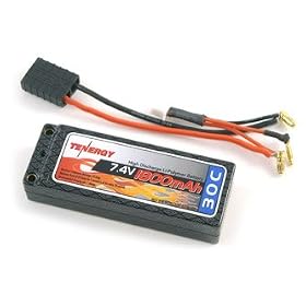 7.4v Tenergy 1800mAh 30C Li-Poly Lipo Hard Case Battery Pack For 1/16 Traxxas RC Cars, Slash, E-Revo