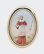 Gold Plated Religious Lapel Pin - Saint Raymond Nonatus