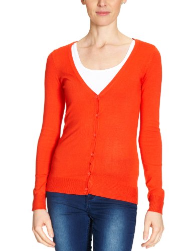 VERO MODA Damen Strickjacke, 10074601, Gr. 40 (L), Rot (DARK POPPY RED) Preisvergleich