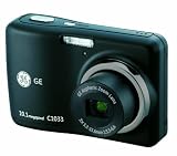 GE C1033 10MP Digital Camera with 3X Optical Zoom and 2.4 Inch LCD with Auto Brightness (Black)