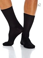 Rochas Paris Pack 2 Pares De Calcetines Hilo (Negro)