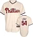 Brad Lidge Jersey: Adult 2010 Majestic Alternate Ivory Replica #54 Philadelphia Phillies Jersey - Small