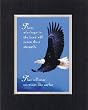 Beautiful and Inspiring 8 x 10 Inches Frame able Inspirational Note Card (Those Who Hope in the Lord . . . ) on Double Beveled Matting