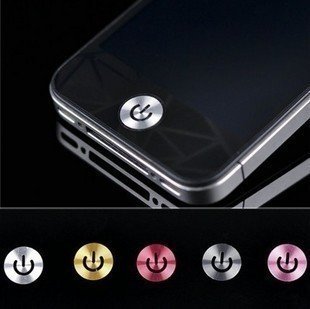1 pc of Metal Home Button Sticker For Apple iPad 1 2 iPhone 3 4 4S itouch