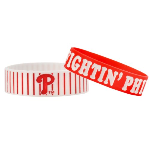 forever collectibles mlb philadelphia phillies bulky bandz bracelet 2 pack cheap price