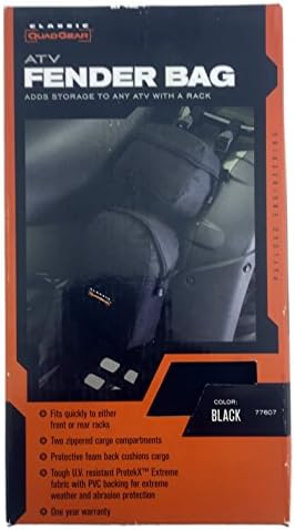 Classic Accessories QuadGear Black/ Noir ATV Fender Bag, Fits ATV Front or Rear Racks by Velcro and Pull Straps