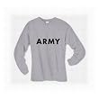 ARMY Long Sleeve T-Shirt - Authentic Military Style Physical Training T-Shirt in gray