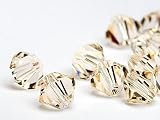 Glasperlen zum Auffaedeln von Swarovski Doppelkegel 3mm (Silk), 96 Stueck