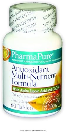 PharmaPure Antioxidant Multi-Nutrient Formula, Antiox Multi Vitamin Coq10 -Ns, (1 BOX, 60 EACH)