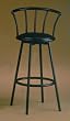 BLACK METAL SWIVEL BAR STOOLS BARSTOOLS set of 2