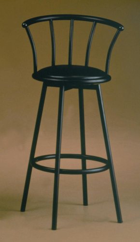 BLACK METAL SWIVEL BAR STOOLS BARSTOOLS set of 2