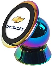 Chevrolet Logo Cell Phone Car Mount Holder, 360 Degrees Dashboard Universal Car Cradle Mount Rotatable Sticky Magnetic Stand Holder For Smartphone (Colorful Stainless Steel plating)