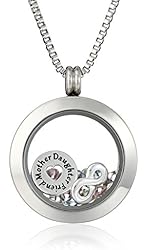 Charmed Lockets Swarovski Crystal "Mother, Daughter, Friend" Charm Pendant Necklace, 24"