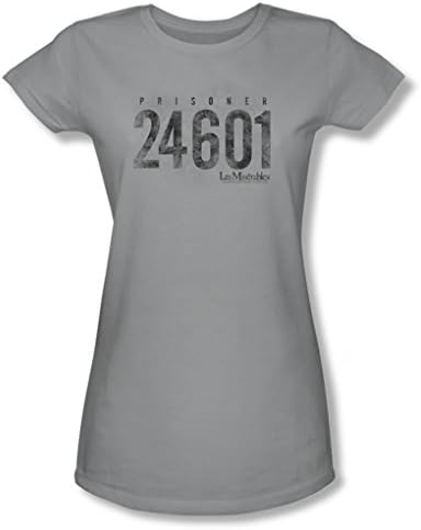 Les Miserables - Juniors Prisoner Sheer T-Shirt, Size: X-Large, Color: Silver