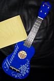 Leolani Ukulele Blue Hibiscus Flower Hawaiian Hawaii a14