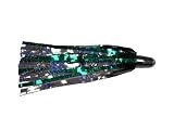 Saltwater Fishing Lure Green and Silver Mylar Skirt and Metal Jet Head Trolling Lure FREE SHIPPING AND 20% CUSTOMER APPRECIATION DISCOUNT!