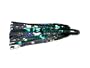 Saltwater Fishing Lure Green and Silver Mylar Skirt and Metal Jet Head Trolling Lure FREE SHIPPING AND 50% CUSTOMER APPRECIATION DISCOUNT!