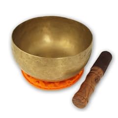 Nepal Klangschale mit Zubeh�r 600-700 Gramm, handgeh�mmert nach traditionellem Verfahren -1200-L-