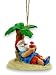 Santa Tropical Island Beach Palm Christmas Ornament