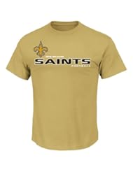 Apparel: NFL New Orleans Saints Mens All Time Great V Short Sleeve Tee, Harvest Gold, X-Large - VF Imagewear
