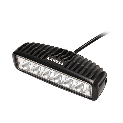 KAWELL® Slim 18W 6.2″ DC 9-32V 6500K 1170LM 25 Degree LED for ATV/Jeep/boat/suv/truck/car/atvs light Off Road Waterproof Led Work Spot Light Bar Black Color
