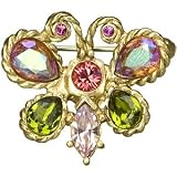 Jay Strongwater Multicolor Butterfly Pin