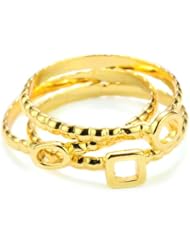 gorjana "Tress" 3 Piece Stackable Rings, Size 7