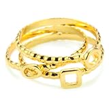 gorjana Tress Gold-Tone 3 Piece Stackable Ring