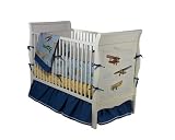 Vintage Airplanes Sleigh Crib