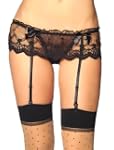 Atixo Strapsg�rtel schwarz Spitze mit...