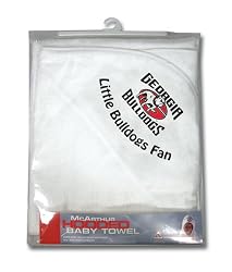 Georgia Bulldogs Hooded Baby Towel (White)