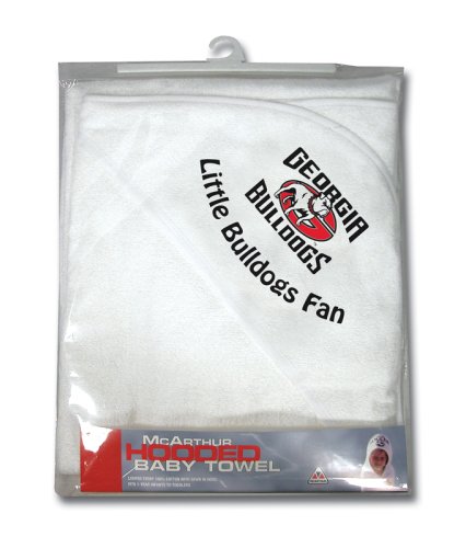 Georgia Bulldogs Hooded Baby Towel (White)