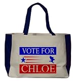 VOTE FOR CHLOE Large BELLA TOTEBAG w/ pockets (Choice of Colors)