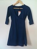 from Bara Glad Bara Glad Blue Overlap Dress 3/4 Sleeve Size XXL