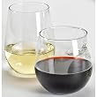 Libbey Vina 12-Piece Stemless Red and White Wine Glasses in Clear