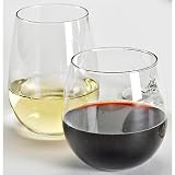 Libbey Vina 12-Piece Stemless Red and White Wine Glasses in Clear
