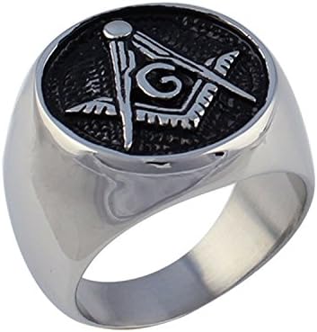 Master Jiwelry 316L Stainless Steel Masonic Ring for Men Master Masonic Signet Ring Mason Ring Jewelry